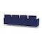 Lesro Siena Lounge Reception 4 Seat Tandem Seating, Brushed Steel, OH Cobalt Upholstery SN4103 - alternate 2